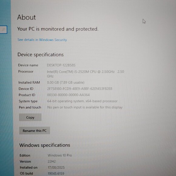 Lenovo ThinkPad X220 i5 3.2GHzTURBO Win10Pro 8GB RAM 128GB SSD Black - Fair - Picture 8 of 10